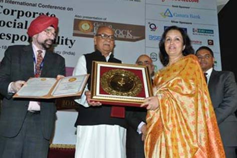 >Max India Foundation was awarded the Golden Peacock Award for CSR 2013.