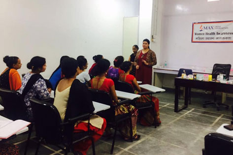 Self detection of Breast Cancer Session at an NGO run Women Centre