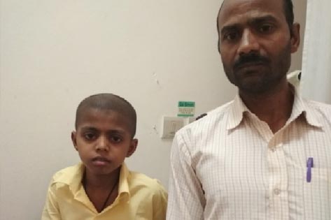 Irfan 9yr old from Bihar operated for a tumour in the leg 